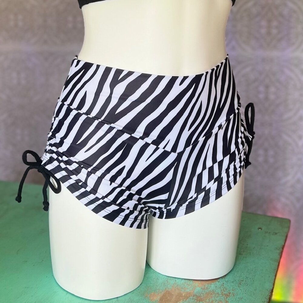 Zebra Cinch Shorts - Warrior Within Designs
